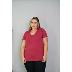 JOHE Blusa Babylook Feminina Plus Size visco lycra