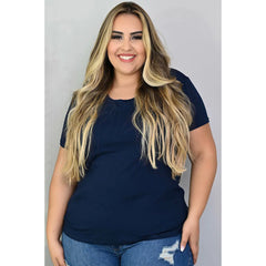 JOHE Blusa Babylook Feminina Plus Size visco lycra