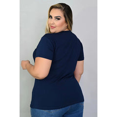 JOHE Blusa Babylook Feminina Plus Size visco lycra