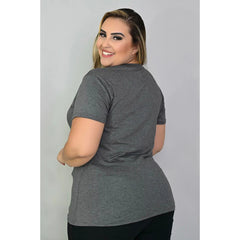 JOHE Blusa Babylook Feminina Plus Size visco lycra