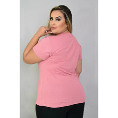 JOHE Blusa Babylook Feminina Plus Size visco lycra