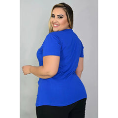 JOHE Blusa Babylook Feminina Plus Size visco lycra