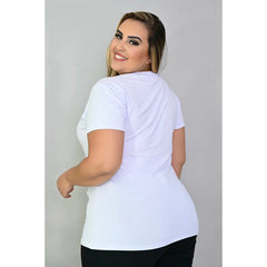 JOHE Blusa Babylook Feminina Plus Size visco lycra