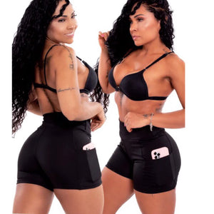 JOHE Shorts Feminino em suplex com bolso lateral