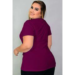 JOHE Blusa Babylook Feminina Plus Size visco lycra